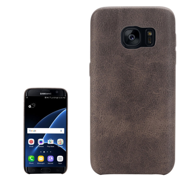 For Galaxy S7 / G930 Crazy Horse Texture Protective Back Case(Coffee)