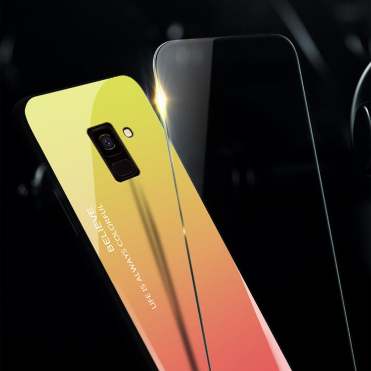 Gradient Color Glass Case for Samsung Galaxy J8 (2018)