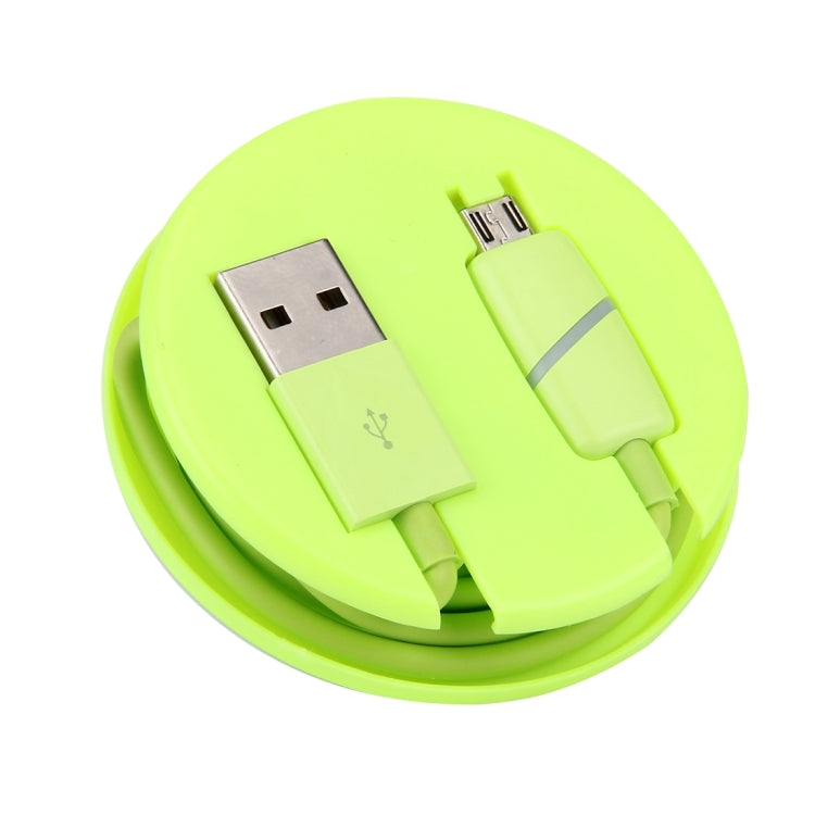 1M Circular Bobbin Gift Box Style Micro USB to USB 2.0 Data Sync Cable with LED Indicator Light, For Samsung, HTC, Sony, Huawei, Xiaomi