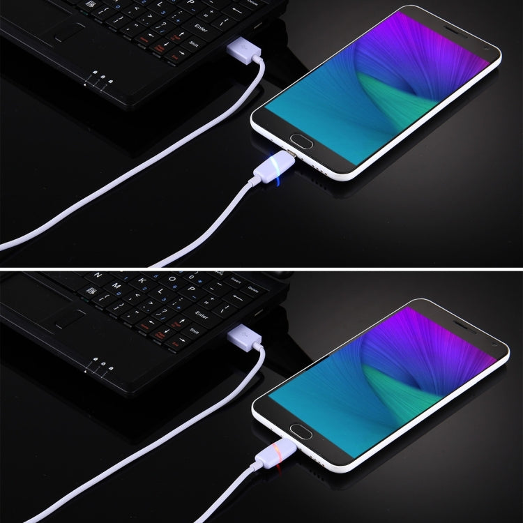 1M Circular Bobbin Gift Box Style Micro USB to USB 2.0 Data Sync Cable with LED Indicator Light, For Samsung, HTC, Sony, Huawei, Xiaomi