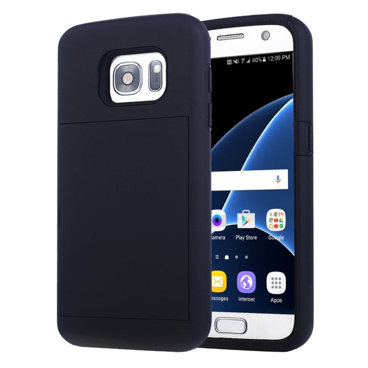 For Galaxy S7 / G930 Silicone + PC Cardfile Combination Case with Holder