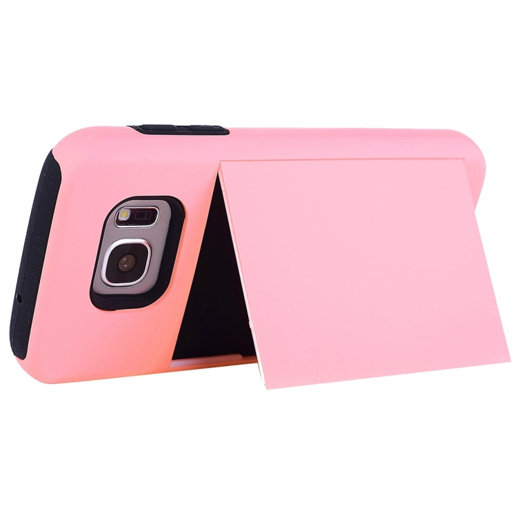 For Galaxy S7 / G930 Silicone + PC Cardfile Combination Case with Holder