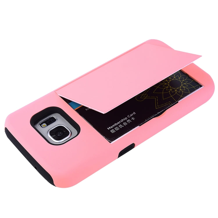 For Galaxy S7 / G930 Silicone + PC Cardfile Combination Case with Holder