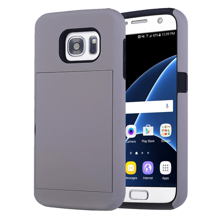 For Galaxy S7 / G930 Silicone + PC Cardfile Combination Case with Holder
