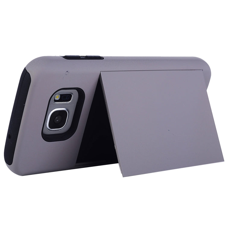 For Galaxy S7 / G930 Silicone + PC Cardfile Combination Case with Holder