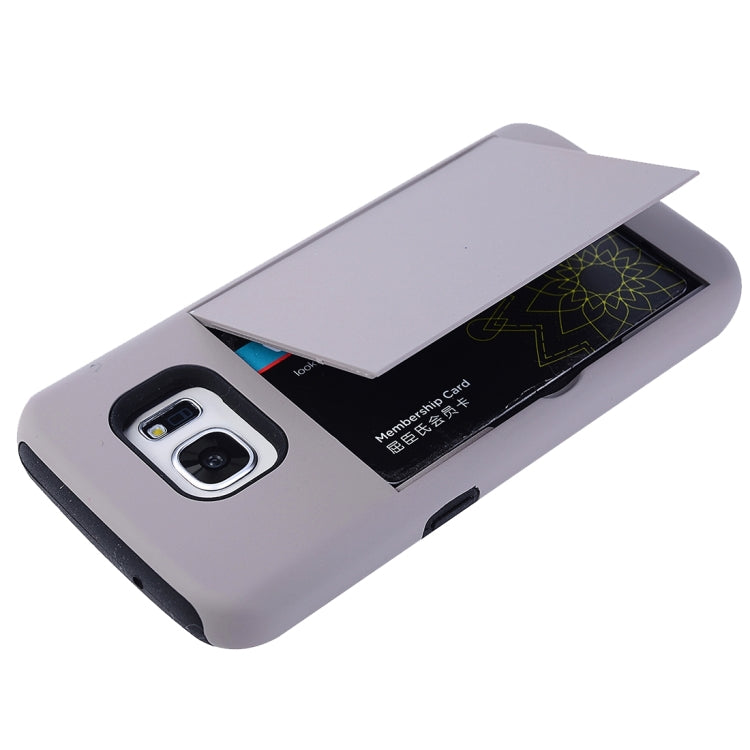 For Galaxy S7 / G930 Silicone + PC Cardfile Combination Case with Holder