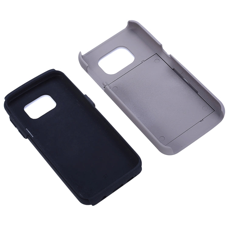 For Galaxy S7 / G930 Silicone + PC Cardfile Combination Case with Holder