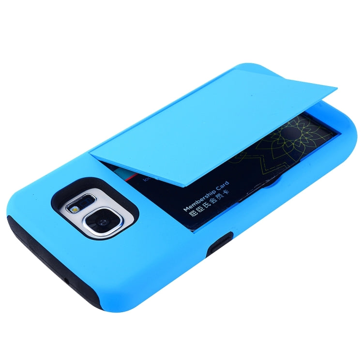 For Galaxy S7 / G930 Silicone + PC Cardfile Combination Case with Holder
