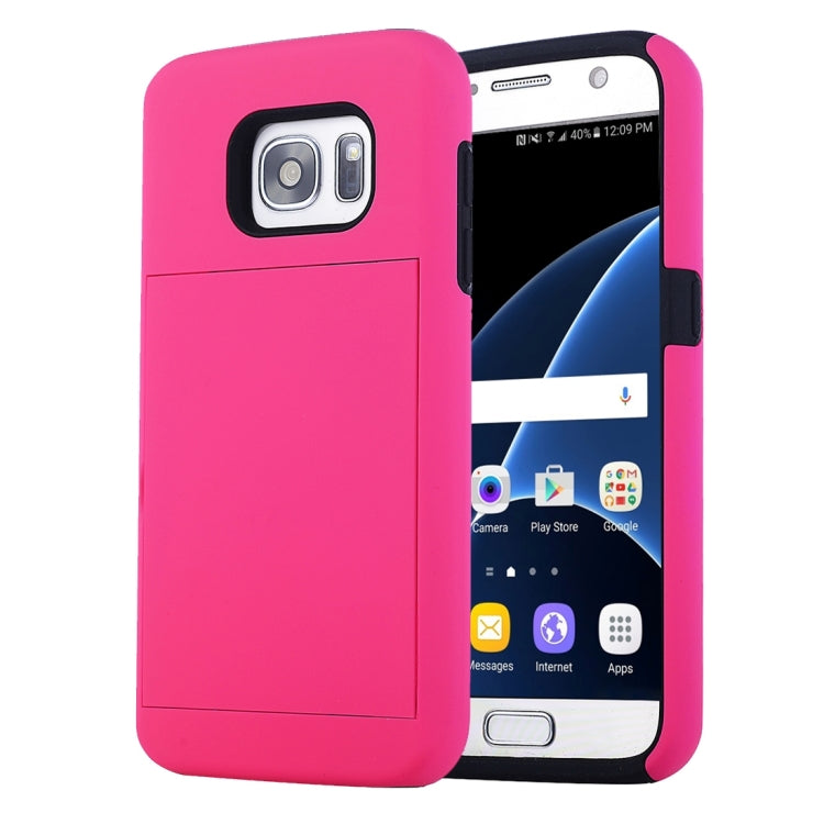 For Galaxy S7 / G930 Silicone + PC Cardfile Combination Case with Holder