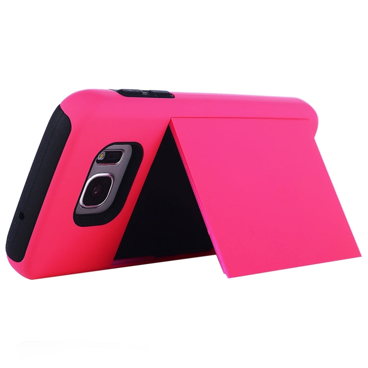 For Galaxy S7 / G930 Silicone + PC Cardfile Combination Case with Holder