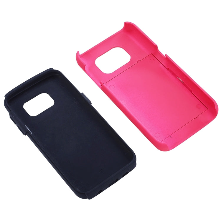 For Galaxy S7 / G930 Silicone + PC Cardfile Combination Case with Holder