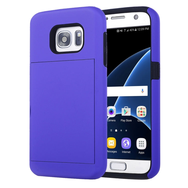 For Galaxy S7 / G930 Silicone + PC Cardfile Combination Case with Holder