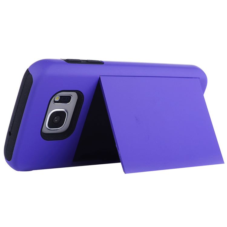 For Galaxy S7 / G930 Silicone + PC Cardfile Combination Case with Holder