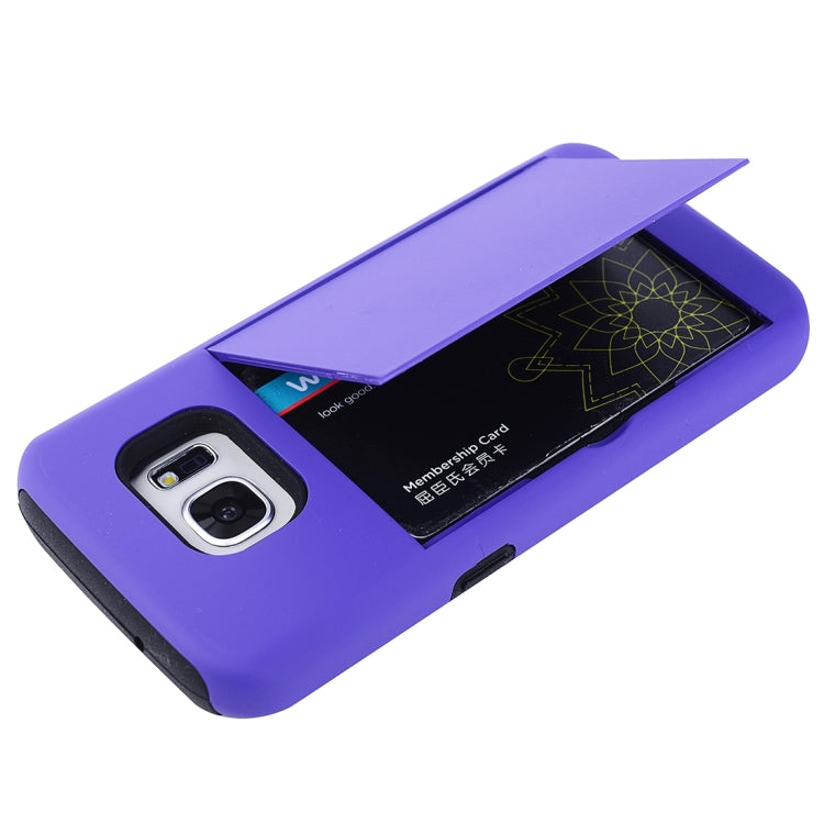 For Galaxy S7 / G930 Silicone + PC Cardfile Combination Case with Holder
