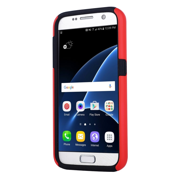 For Galaxy S7 / G930 Silicone + PC Cardfile Combination Case with Holder