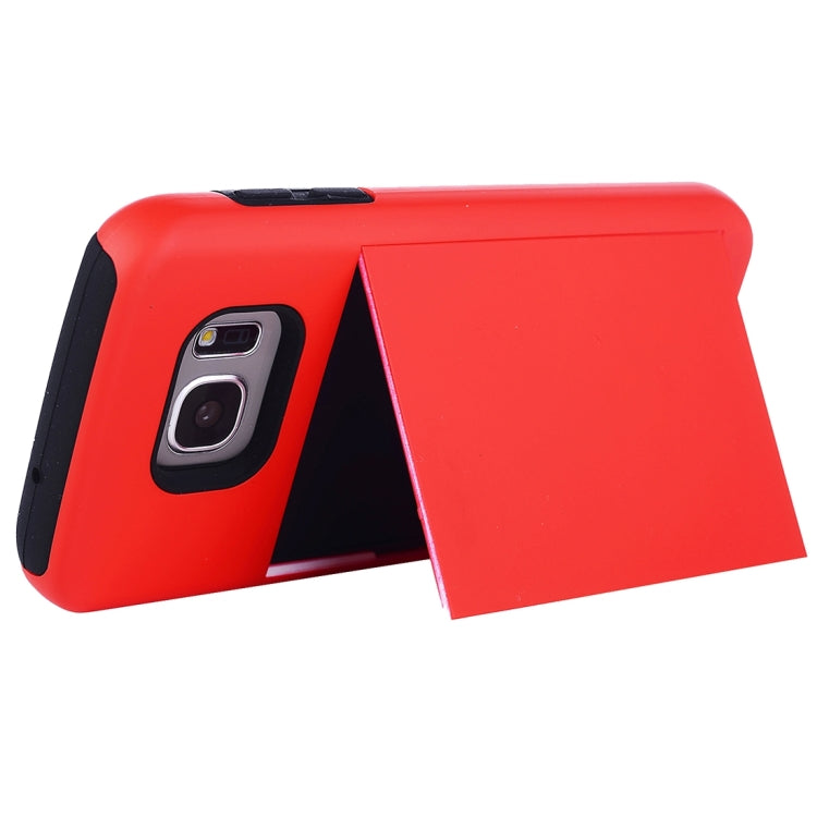 For Galaxy S7 / G930 Silicone + PC Cardfile Combination Case with Holder