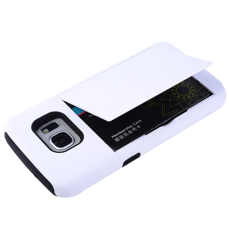 For Galaxy S7 / G930 Silicone + PC Cardfile Combination Case with Holder