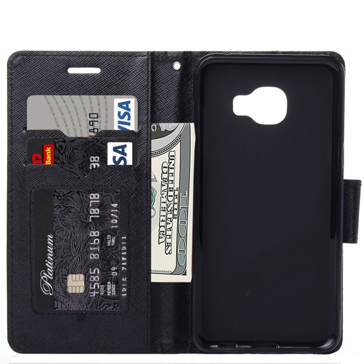 For Galaxy C5 Cross Texture Leather Case with Holder & Card Slots & Wallet