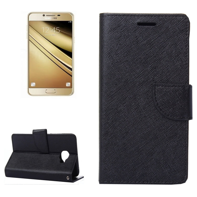 For Galaxy C5 Cross Texture Leather Case with Holder & Card Slots & Wallet