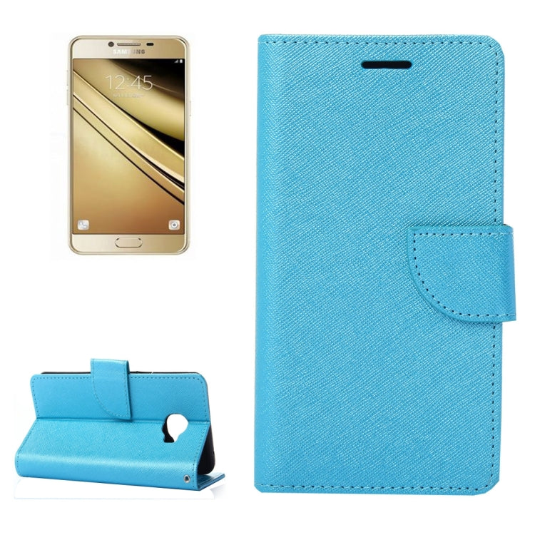 For Galaxy C5 Cross Texture Leather Case with Holder & Card Slots & Wallet