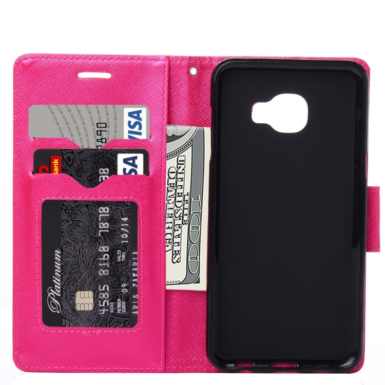 For Galaxy C5 Cross Texture Leather Case with Holder & Card Slots & Wallet