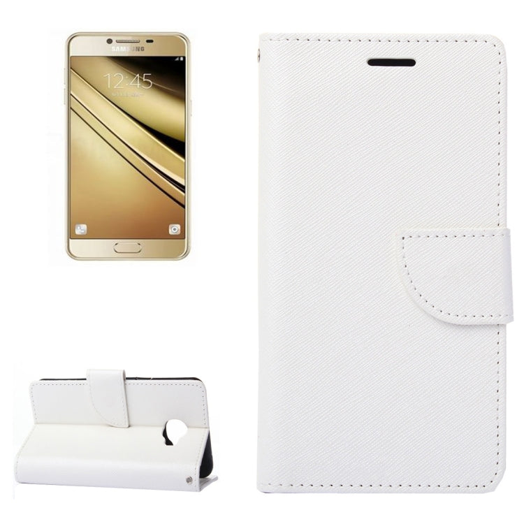 For Galaxy C5 Cross Texture Leather Case with Holder & Card Slots & Wallet