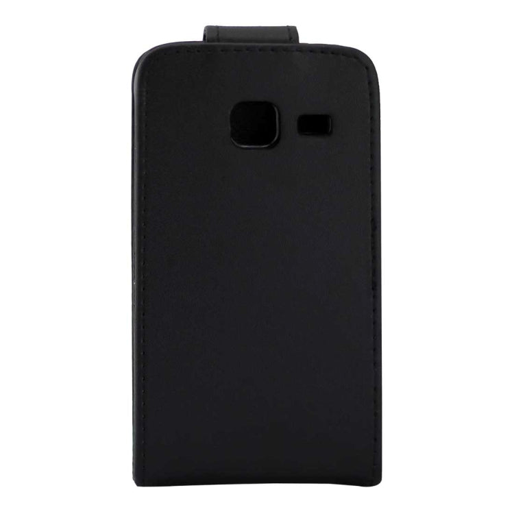 For Galaxy J1 Mini / J105 Plain Texture Vertical Flip Leather Case with Magnetic Buckle(Black)