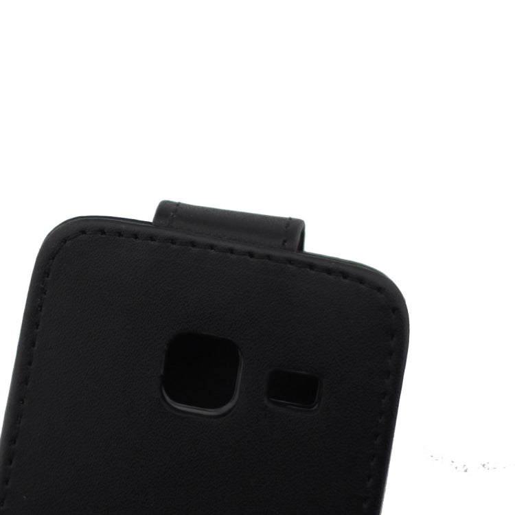 For Galaxy J1 Mini / J105 Plain Texture Vertical Flip Leather Case with Magnetic Buckle(Black)