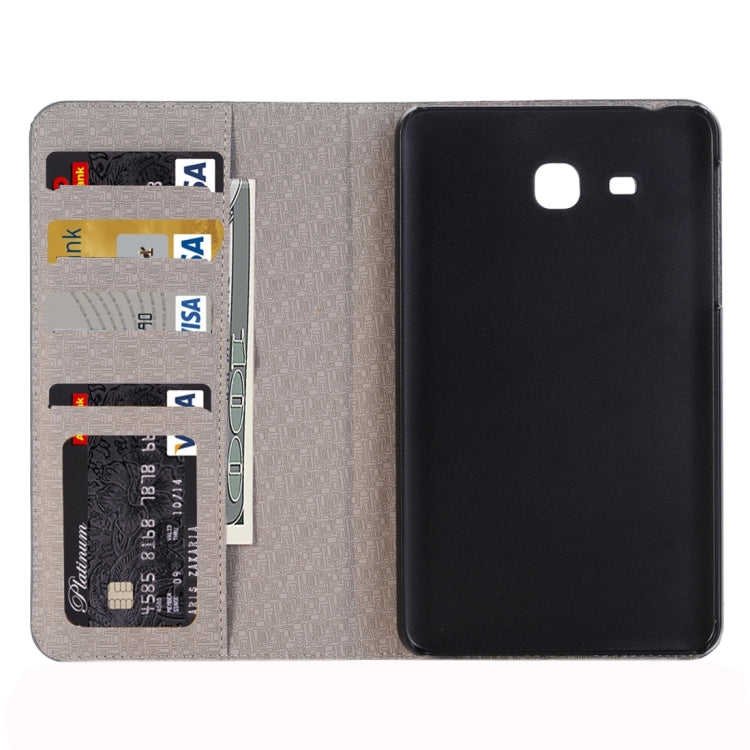 For Galaxy Tab A 7.0 (2016) / T280 Cross Texture Horizontal Flip Leather Case with Holder & Card Slot & Wallet
