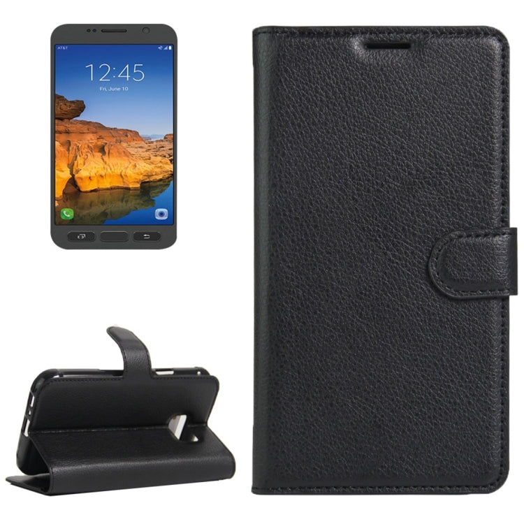 For Galaxy S7 Active Litchi Texture Horizontal Flip Leather Case with Magnetic Buckle & Holder & Card Slots & Wallet