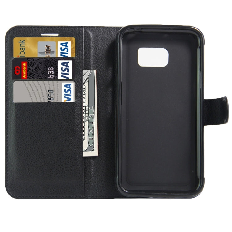For Galaxy S7 Active Litchi Texture Horizontal Flip Leather Case with Magnetic Buckle & Holder & Card Slots & Wallet