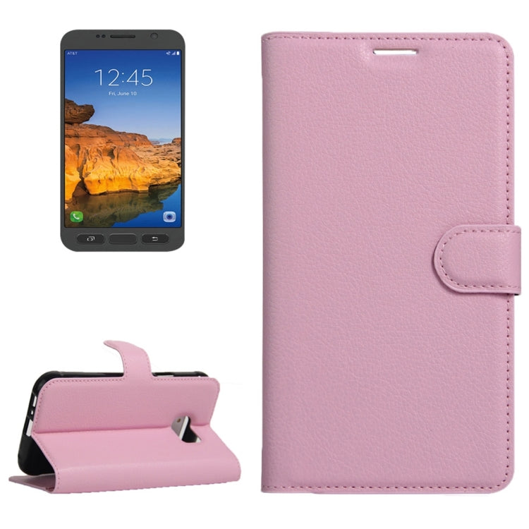 For Galaxy S7 Active Litchi Texture Horizontal Flip Leather Case with Magnetic Buckle & Holder & Card Slots & Wallet
