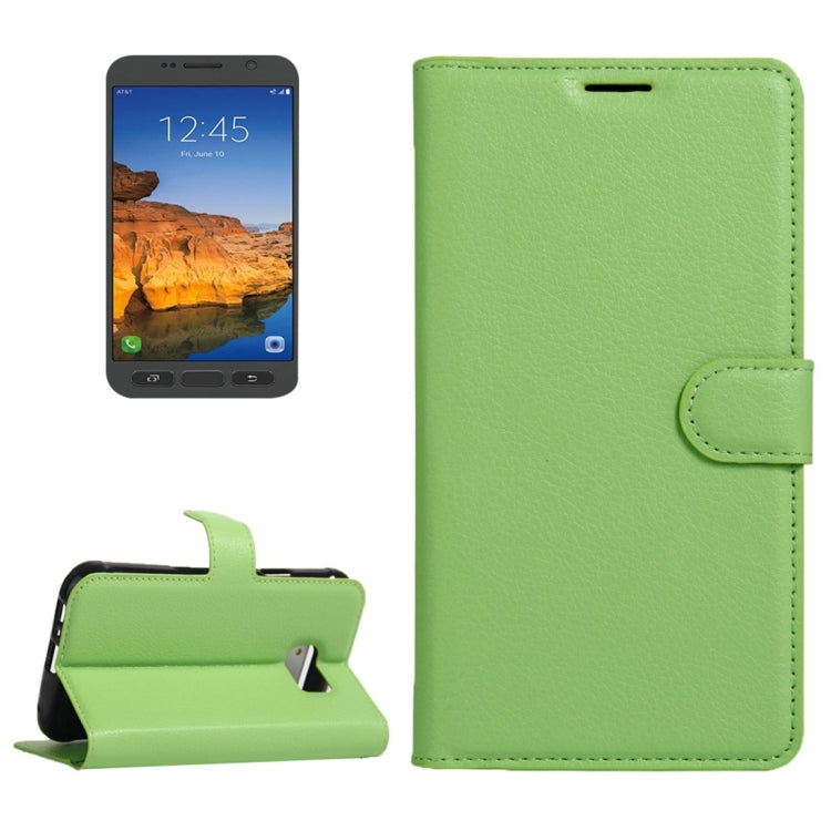 For Galaxy S7 Active Litchi Texture Horizontal Flip Leather Case with Magnetic Buckle & Holder & Card Slots & Wallet