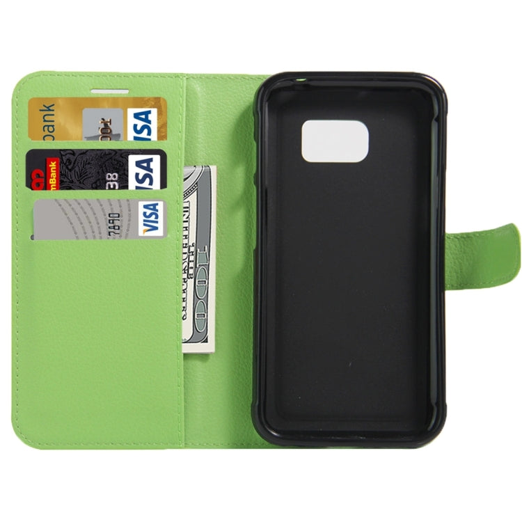 For Galaxy S7 Active Litchi Texture Horizontal Flip Leather Case with Magnetic Buckle & Holder & Card Slots & Wallet