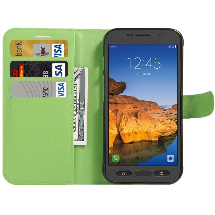 For Galaxy S7 Active Litchi Texture Horizontal Flip Leather Case with Magnetic Buckle & Holder & Card Slots & Wallet