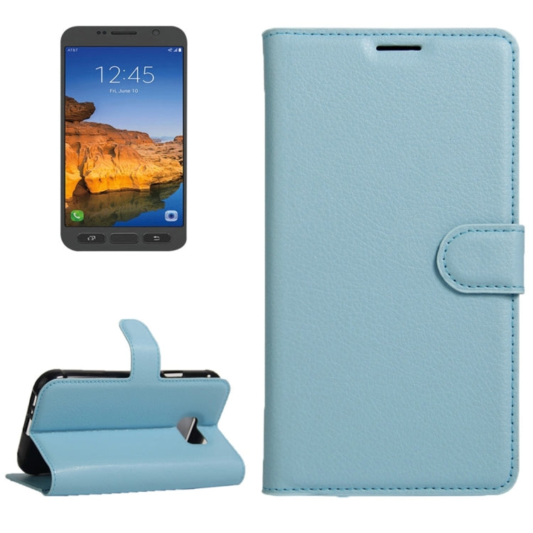 For Galaxy S7 Active Litchi Texture Horizontal Flip Leather Case with Magnetic Buckle & Holder & Card Slots & Wallet