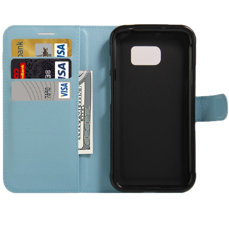 For Galaxy S7 Active Litchi Texture Horizontal Flip Leather Case with Magnetic Buckle & Holder & Card Slots & Wallet