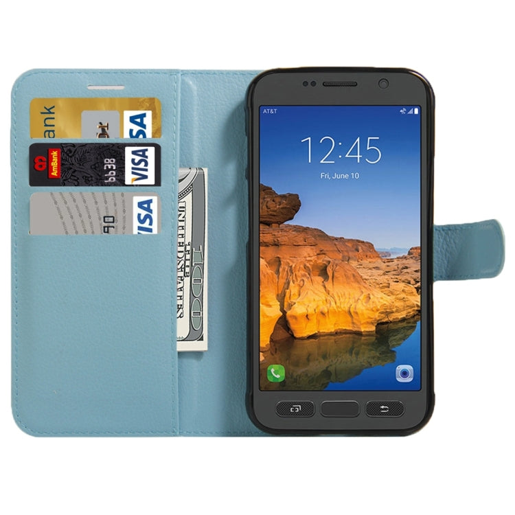 For Galaxy S7 Active Litchi Texture Horizontal Flip Leather Case with Magnetic Buckle & Holder & Card Slots & Wallet