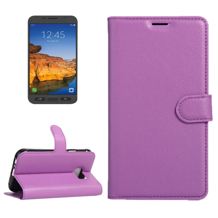 For Galaxy S7 Active Litchi Texture Horizontal Flip Leather Case with Magnetic Buckle & Holder & Card Slots & Wallet