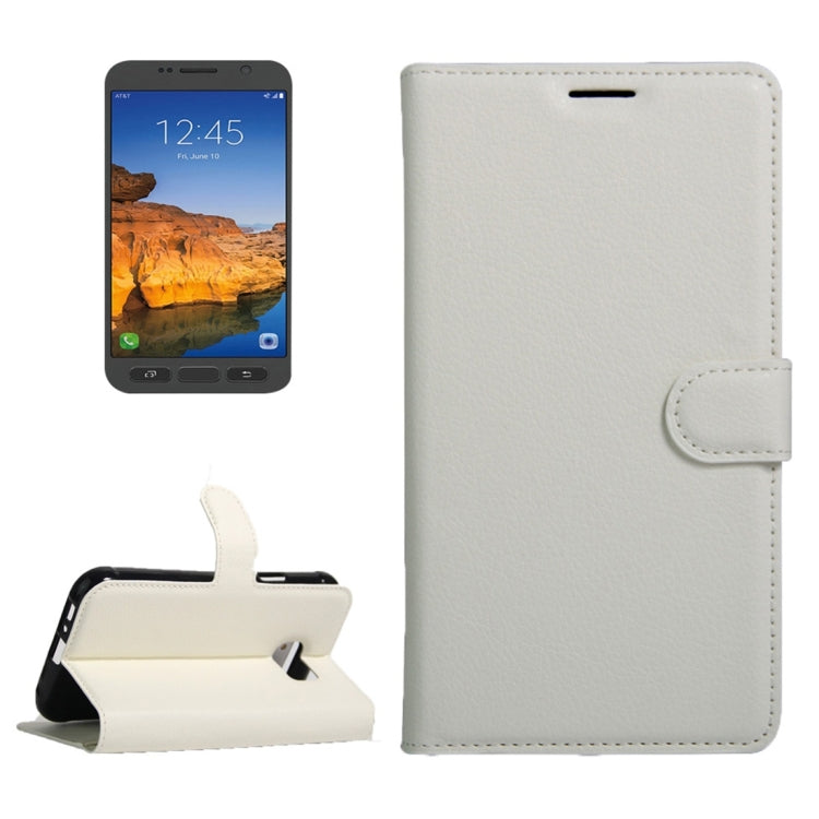 For Galaxy S7 Active Litchi Texture Horizontal Flip Leather Case with Magnetic Buckle & Holder & Card Slots & Wallet