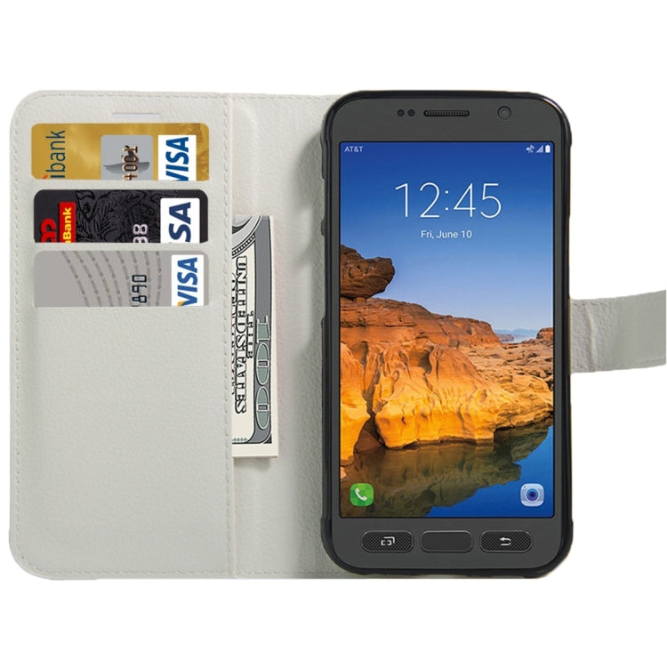 For Galaxy S7 Active Litchi Texture Horizontal Flip Leather Case with Magnetic Buckle & Holder & Card Slots & Wallet