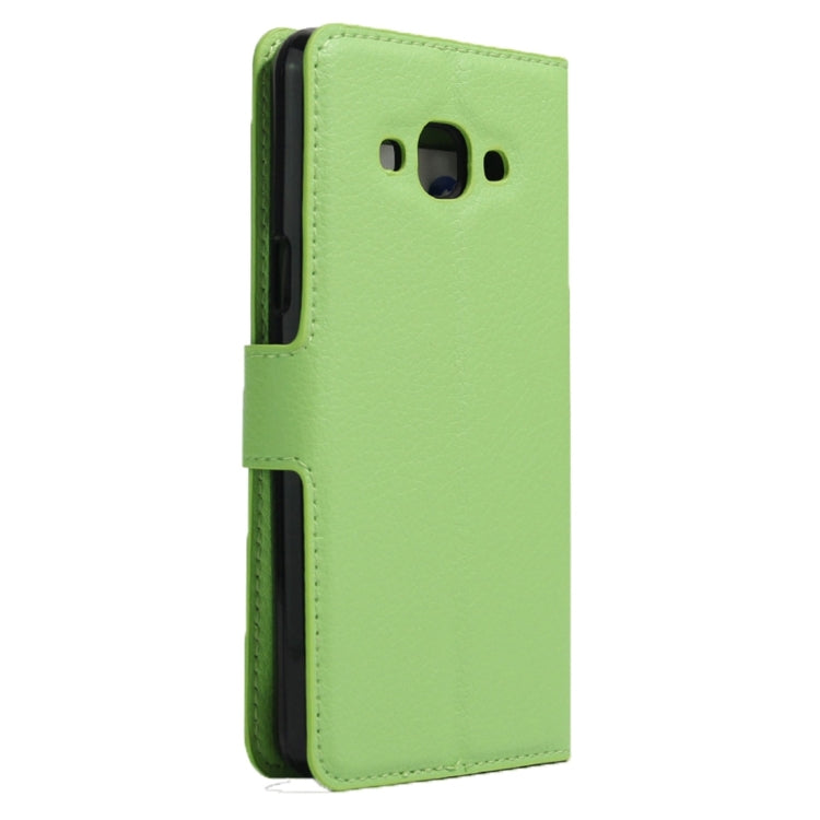 For Galaxy J3 Pro Litchi Texture Horizontal Flip Leather Case with Magnetic Buckle & Holder & Card Slots & Wallet