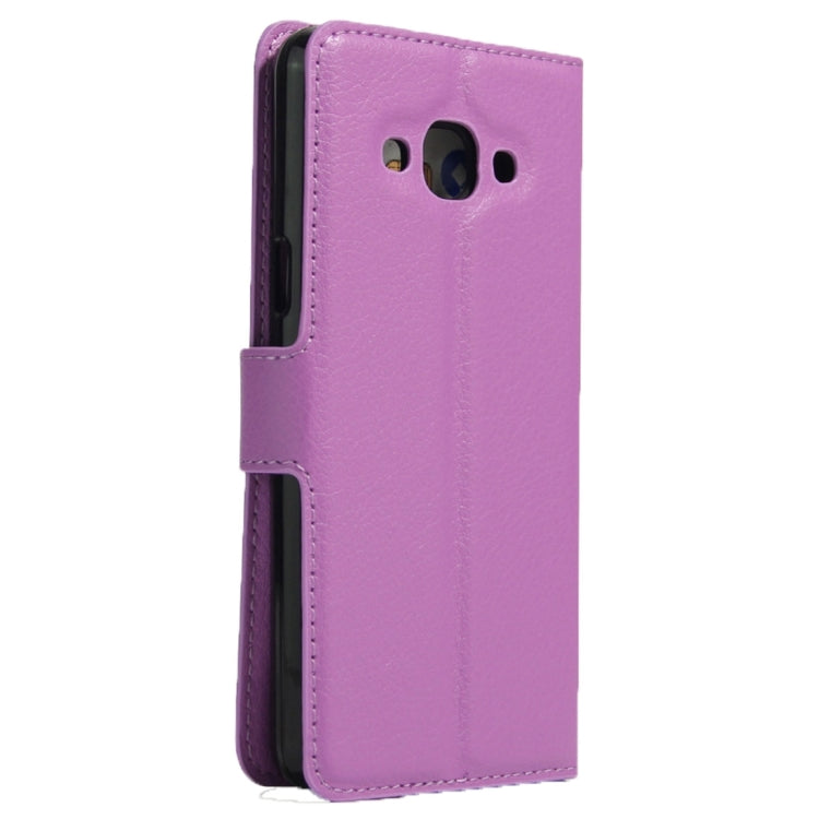 For Galaxy J3 Pro Litchi Texture Horizontal Flip Leather Case with Magnetic Buckle & Holder & Card Slots & Wallet