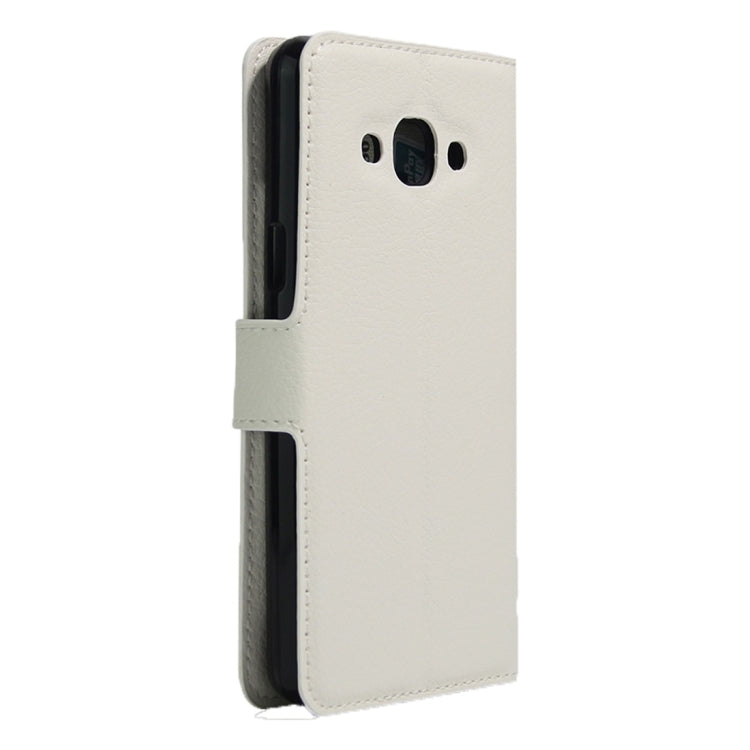 For Galaxy J3 Pro Litchi Texture Horizontal Flip Leather Case with Magnetic Buckle & Holder & Card Slots & Wallet