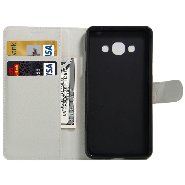 For Galaxy J3 Pro Litchi Texture Horizontal Flip Leather Case with Magnetic Buckle & Holder & Card Slots & Wallet