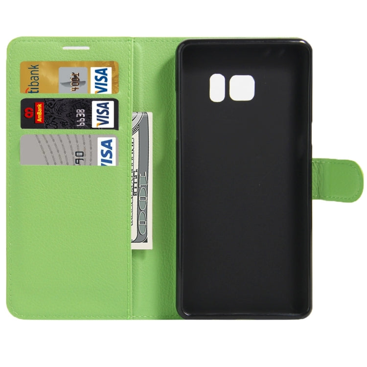 For Galaxy Note 6 / N930F Litchi Texture Horizontal Flip Leather Case with Magnetic Buckle & Holder & Card Slots & Wallet