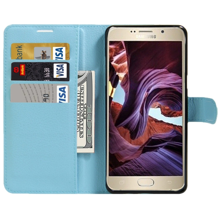 For Galaxy Note 6 / N930F Litchi Texture Horizontal Flip Leather Case with Magnetic Buckle & Holder & Card Slots & Wallet