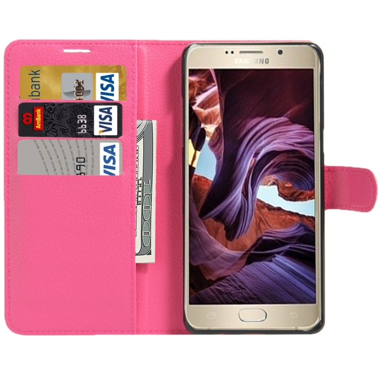 For Galaxy Note 6 / N930F Litchi Texture Horizontal Flip Leather Case with Magnetic Buckle & Holder & Card Slots & Wallet