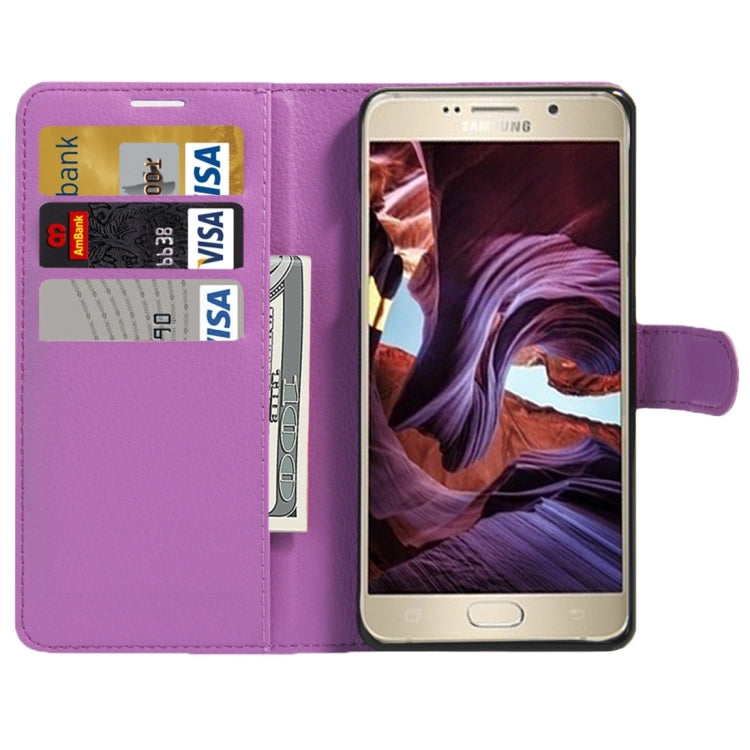 For Galaxy Note 6 / N930F Litchi Texture Horizontal Flip Leather Case with Magnetic Buckle & Holder & Card Slots & Wallet