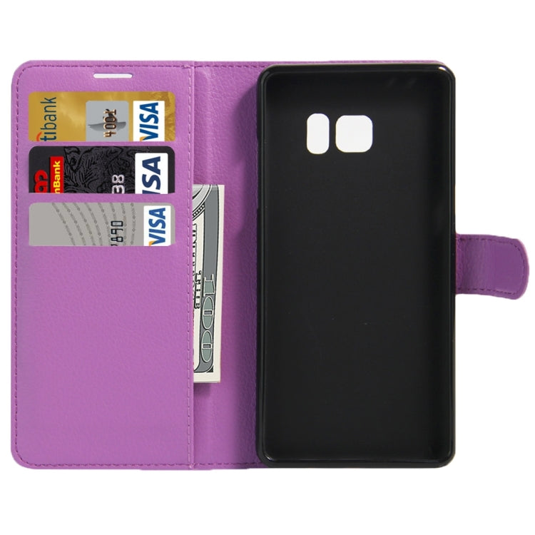 For Galaxy Note 6 / N930F Litchi Texture Horizontal Flip Leather Case with Magnetic Buckle & Holder & Card Slots & Wallet